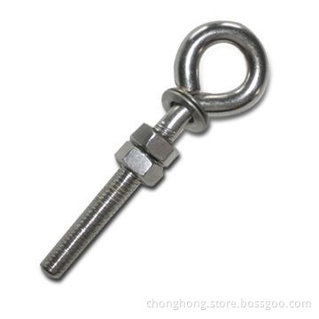 Regular Nut Eye Bolt, Made of AISI 316 and 304 Stainless Steel and Polished Surface